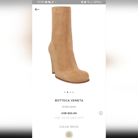 Brand New Bottega Veneta Suede Ankle Boots Size 35 (fits 35 - 35.5) - Picture 6 of 7